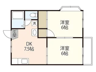 湯浅コーポA棟【2階】の間取り