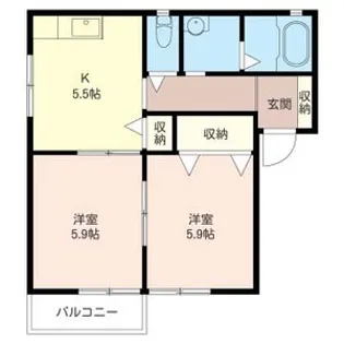 グランドゥール B【1階】の間取り