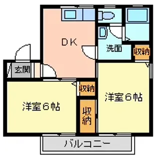 セベルハイツA【2階】の間取り