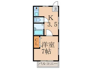 パ-ルパレス【1階】の間取り