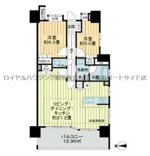 ライオンズ横濱マークレジデンス【8階】の間取り