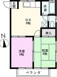 ベルハイム鈴木D【1階】の間取り