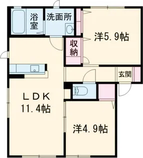 サクラージュII B棟【1階】の間取り