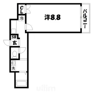 casa verde高辻【5階】の間取り
