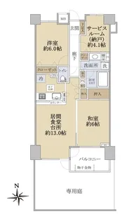 東急ドエルアルス目白台【1階】の間取り
