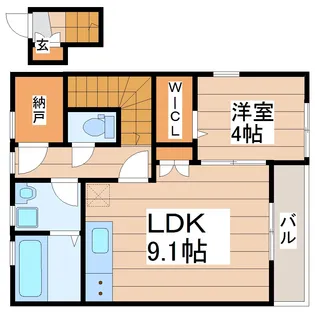 グランジュール若林【2階】の間取り