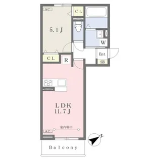 D room富士松【3階】の間取り