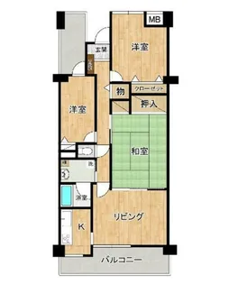 ライオンズマンション【4階】の間取り
