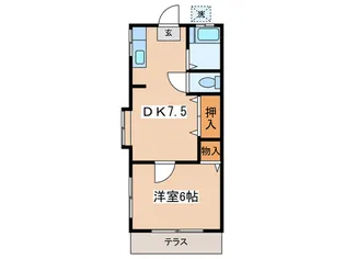 メゾン尾林【1階】の間取り