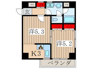 板橋ヒルトップマンション【3階】の間取り