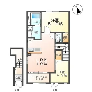 フラッハーニ【2階】の間取り