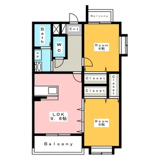 CoCo横山【2階】の間取り