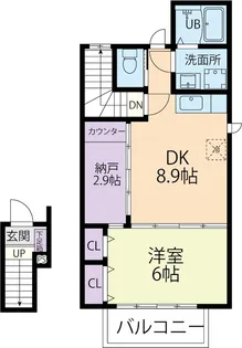 メゾンサニーフラット【2階】の間取り