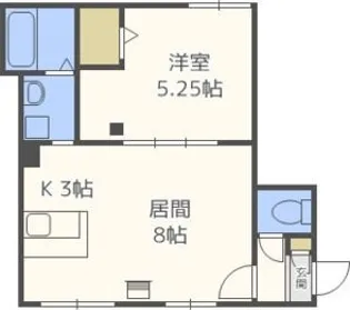 ARSシャルム白石II【2階】の間取り