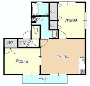ハイカムール上島II【2階】の間取り