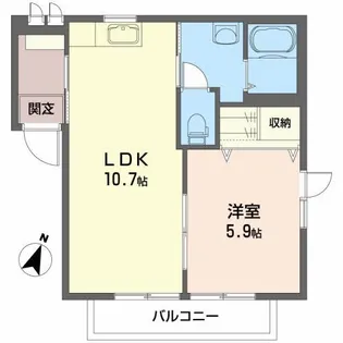 グランコートB【1階】の間取り