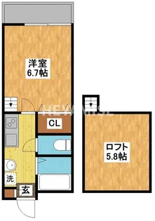 modern palazzo 文教東【2階】の間取り