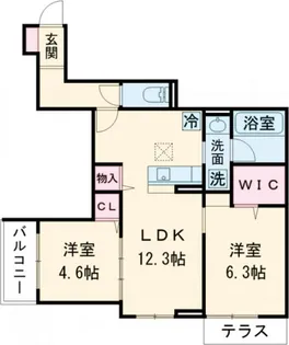 セレスティア鹿浜【1階】の間取り
