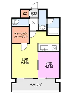 オクト川端町【5階】の間取り