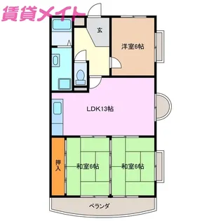 アバンハウスII【5階】の間取り