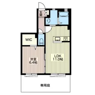 アンビシア伍番館【1階】の間取り