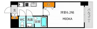 プレサンス上町台夕陽丘【1階】の間取り
