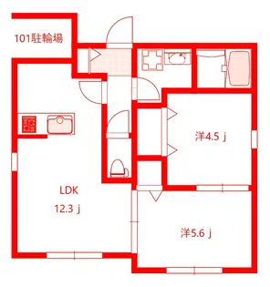 Villa Tasso 桜木町【1階】の間取り