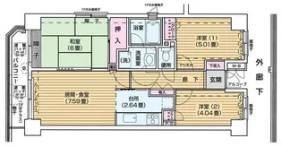 ランテルナ小石川【7階】の間取り