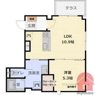 エルメゾンなごみ【1階】の間取り