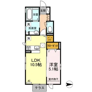 Tree・Top B【1階】の間取り