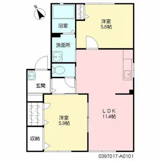 アンシャンテA【2階】の間取り