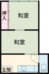 大内荘【2階】の間取り