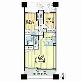 ライオンズタワー仙台青葉【15階】の間取り