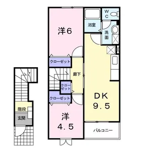 カーサ・ラグーナ【2階】の間取り