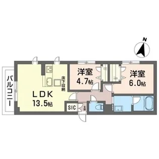 ディーゼー【2階】の間取り