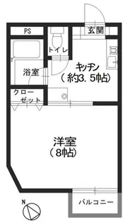ビラ四つ木【1階】の間取り