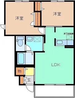 フルール B【1階】の間取り