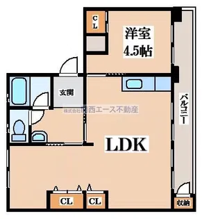 マンション東花園【4階】の間取り