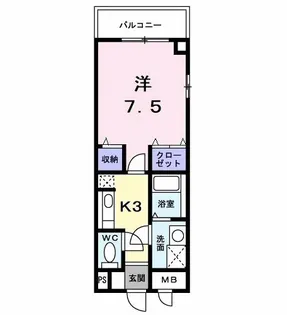 メープル立川【7階】の間取り