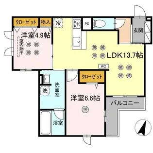 TORISIA STAGE 小郡駅南【2階】の間取り