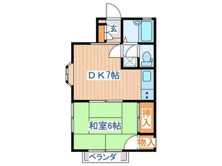 ヘルーダス【1階】の間取り