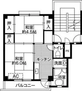 ビレッジハウス三田3号棟【2階】の間取り