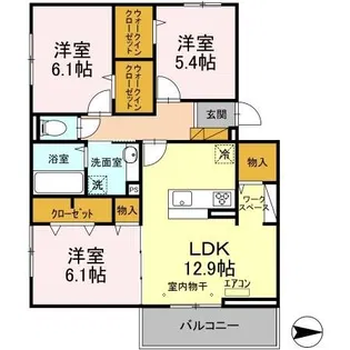 ハイピクチャー C棟【1階】の間取り