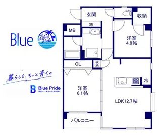 ヴェールシャルマン舞岡【3階】の間取り