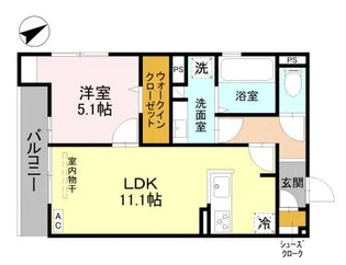D-room U-SEKIME【1階】の間取り