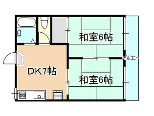 パーシモンハイツ【2階】の間取り