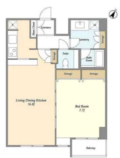 ナーベルお茶の水【11階】の間取り