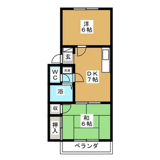 コーポ弘陽【2階】の間取り