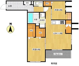 クラウドパーク【1階】の間取り