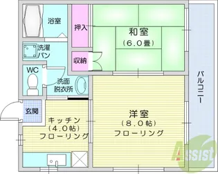 SHIKOTAレジデンスA【2階】の間取り